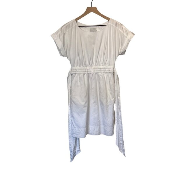 HD Paris White Belted Sash Dress Ladies Size 2 US, 6UK, 34EU Spring Summer - Picture 3 of 11